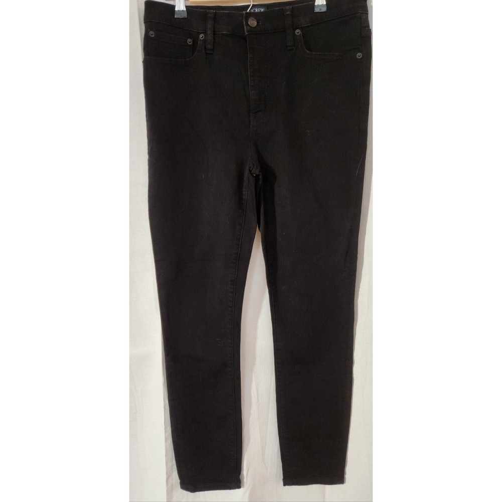 J. Crew Womens Size 29 High Rise Skinny Jeans Black Stretch Denim